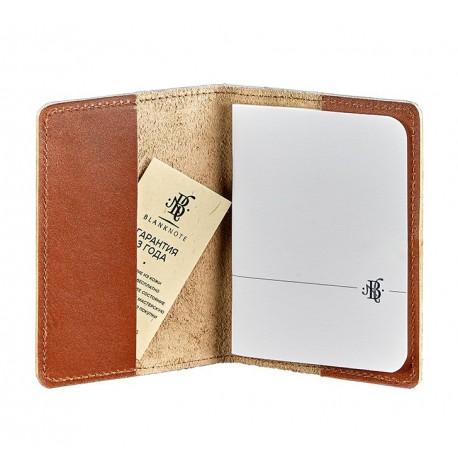 Обкладинка для паспорта зі шкіри 1.3 (світло-коричнева)