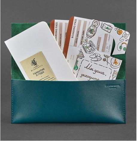 Кожаный тревел-кейс Voyager (зеленый)