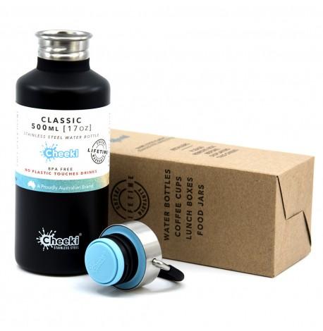 Бутылка для воды Cheeki Classic Single Wall Matte Black (500 мл)