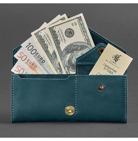 Кошелек женский из натуральной кожи Керри 1.0 (зеленый) кожа Krast