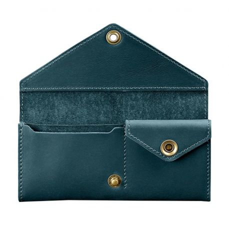 Кошелек женский из натуральной кожи Керри 1.0 (зеленый) кожа Krast