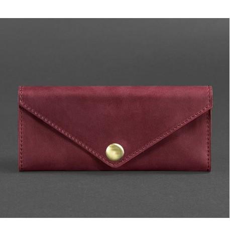 Гаманець жіночий з натуральної шкіри Керрі 1.0 (шкіра crazy horse) бордовий