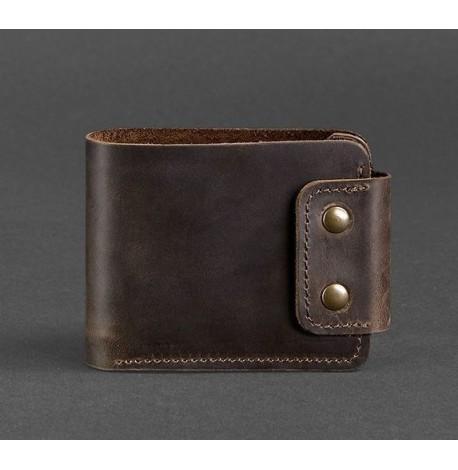 Мужское портмоне из натуральной кожи Zeus 9.0 (темно-коричневое)