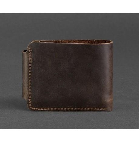 Мужское портмоне из натуральной кожи Zeus 9.0 (темно-коричневое)