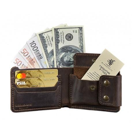 Мужское портмоне из натуральной кожи Zeus 9.0 (темно-коричневое)