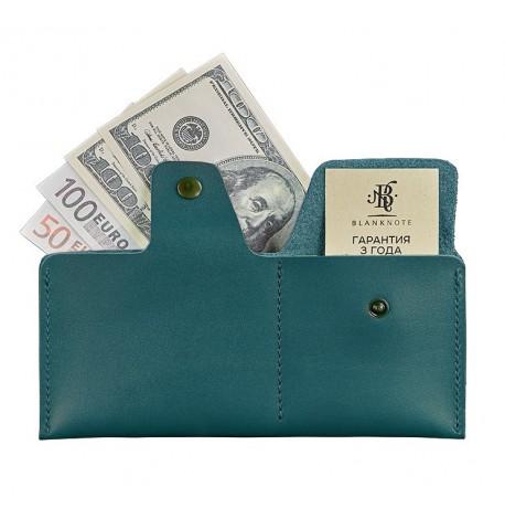 Портмоне-купюрник из натуральной кожи 8.0 (зеленое)