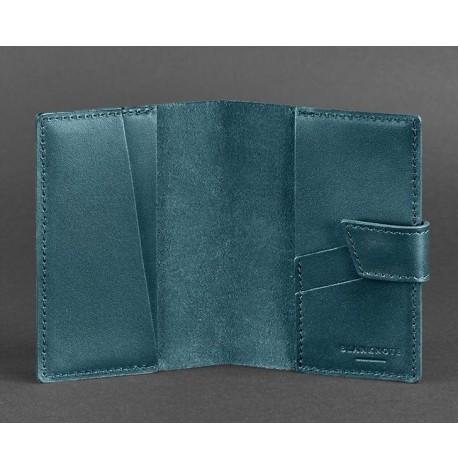 Обложка для паспорта из кожи 4.0 (зеленый) кожа Krast