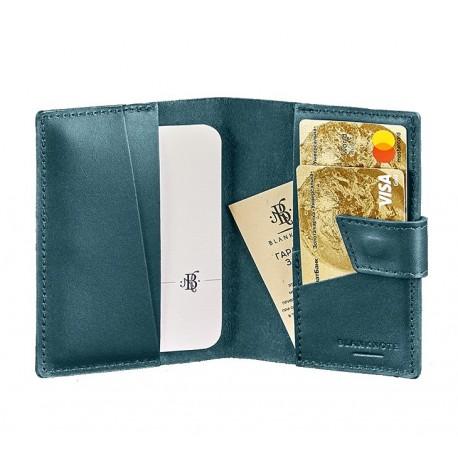 Обложка для паспорта из кожи 4.0 (зеленый) кожа Krast