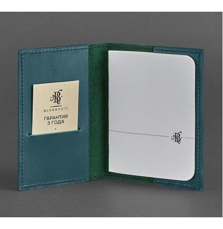 Обложка для паспорта из кожи 1.2 (зеленая)