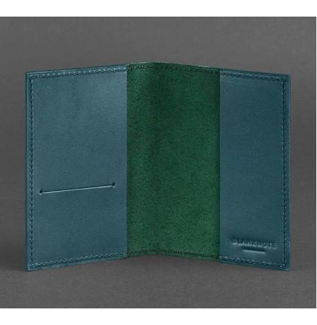 Обложка для паспорта из кожи 1.2 (зеленая)
