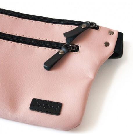 Поясна сумка-бананка Спорт (пудрова)