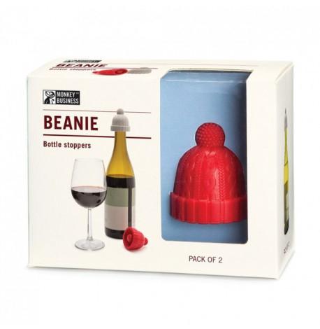Набір стопперів для пляшок Beanie Monkey Business (червоний-сірий)