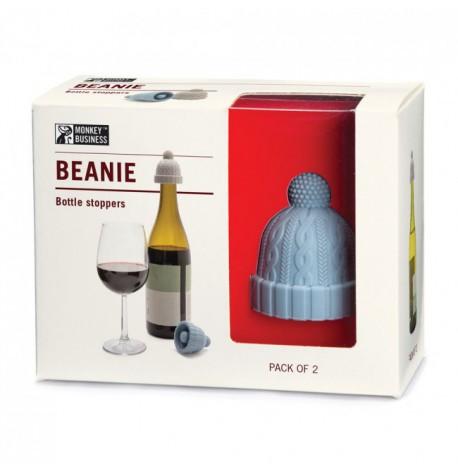 Набор стопперов для бутылок Beanie Monkey Business (голубой-серый)