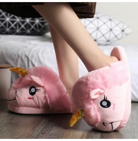 Домашні тапочки "Єдиноріг" (рожеві)