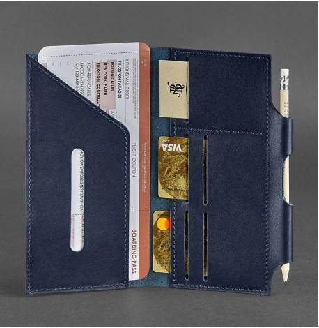 Кожаный тревел-кейс 3.0 (темно-синий)