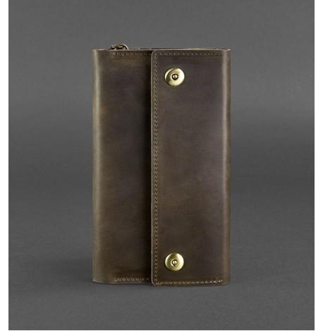 Клатч-органайзер (тревел-кейс) 5.0 (темно-коричневий) шкіра Crazy Horse