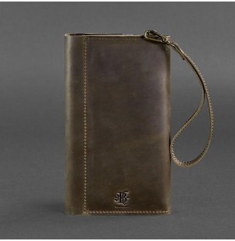 Клатч-органайзер (тревел-кейс) 5.0 (темно-коричневий) шкіра Crazy Horse