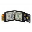 Зажим для грошей шкіряний 10.0 (чорний) шкіра Crazy Horse