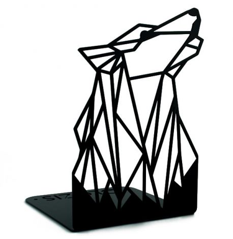 Упор для книг Glozis Wolf (черный)