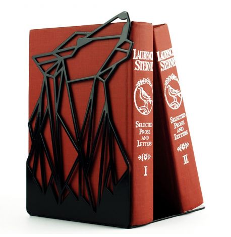 Упор для книг Glozis Wolf (черный)