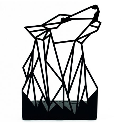 Упор для книг Glozis Wolf (черный)