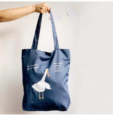 Сумка из саржи с Гусем "Хочеться когось ударіть"