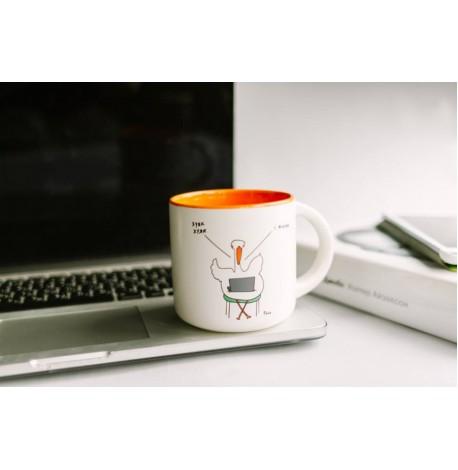 Кружка з Гусьом «Хуяк» (350 мл) orange
