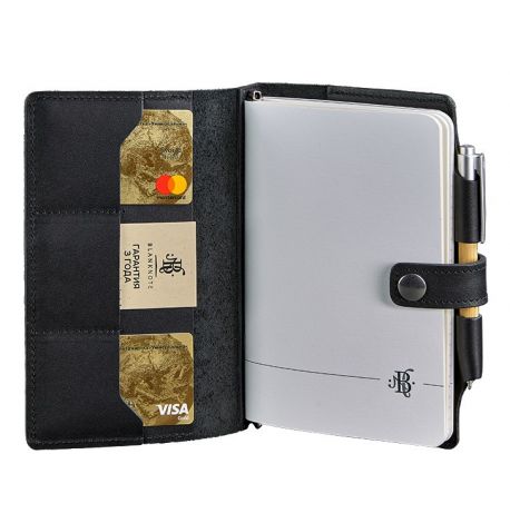 Шкіряний блокнот софт-бук 4.0 A5 mini (чорний) шкіра Krast