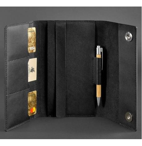 Кожаный блокнот софт-бук 5.0 A5 mini (черный)