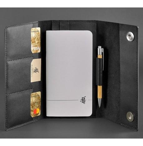 Кожаный блокнот софт-бук 5.0 A5 mini (черный)