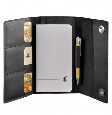 Кожаный блокнот софт-бук 5.0 A5 mini (черный)