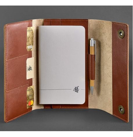 Шкіряний блокнот софт-бук 5.0 A5 mini (світло-коричневий)