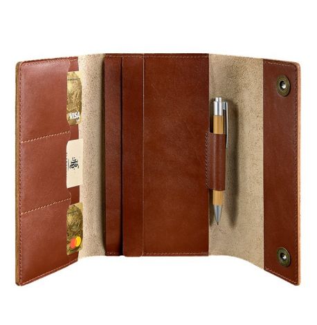 Шкіряний блокнот софт-бук 5.0 A5 mini (світло-коричневий)