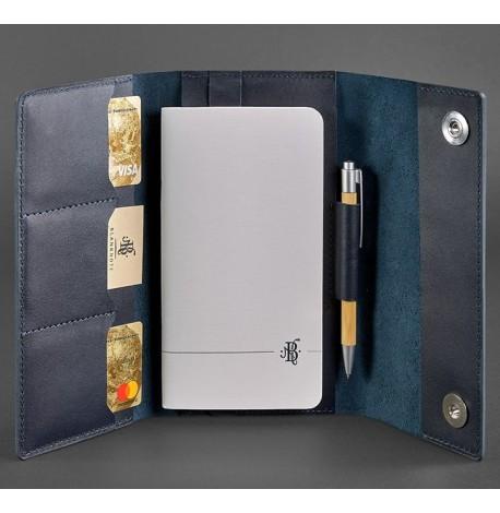 Шкіряний блокнот софт-бук 5.0 A5 mini (темно-синій)