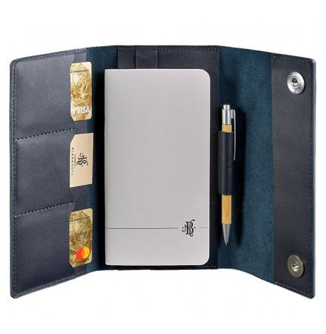 Шкіряний блокнот софт-бук 5.0 A5 mini (темно-синій)