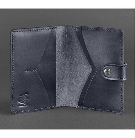 Обложка для паспорта из кожи 3.0 (темно-синий)