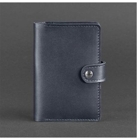 Обложка для паспорта из кожи 3.0 (темно-синий)