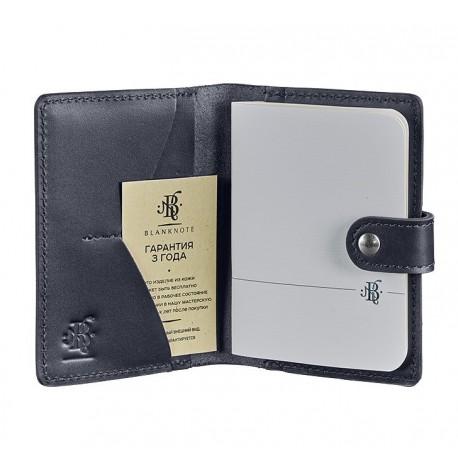 Обложка для паспорта из кожи 3.0 (темно-синий)