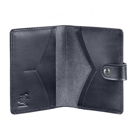 Обложка для паспорта из кожи 3.0 (темно-синий)