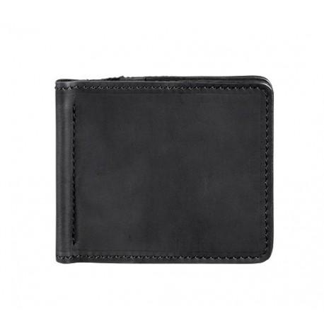 Зажим для денег кожаный 1.0 (черный) кожа Crazy Horse