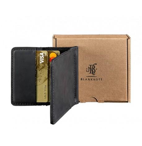 Зажим для денег кожаный 1.0 (черный) кожа Crazy Horse