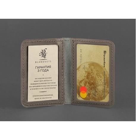 Шкіряна обкладинка для прав або id-паспорта 4.0 (темно-бежева)