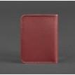 Кожаная обложка для прав или id-паспорта 4.0 (бордовая)