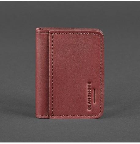 Кожаная обложка для прав или id-паспорта 4.0 (бордовая)