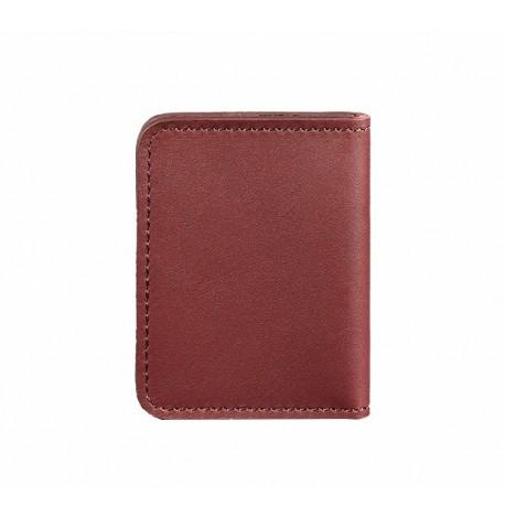 Кожаная обложка для прав или id-паспорта 4.0 (бордовая)