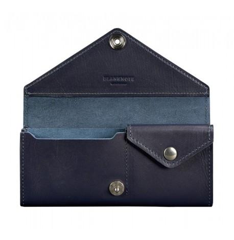 Гаманець жіночий з натуральної шкіри Керрі 1.0 (темно-синій)