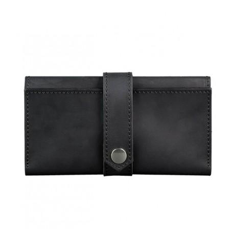 Портмоне из натуральной кожи  3.0 (черное) кожа Crazy Horse