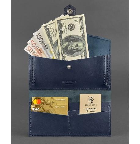 Портмоне з натуральної шкіри 3.0 (темно-синій)