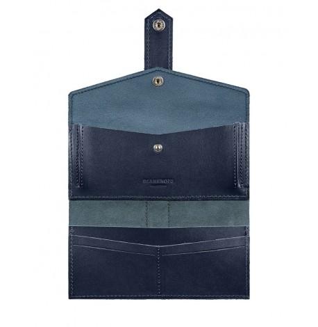 Портмоне з натуральної шкіри 3.0 (темно-синій)
