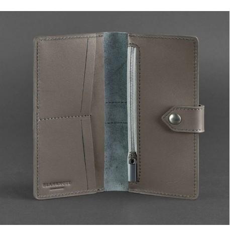 Портмоне з натуральної шкіри 3.1 (шкіра Krast) темно-бежеве